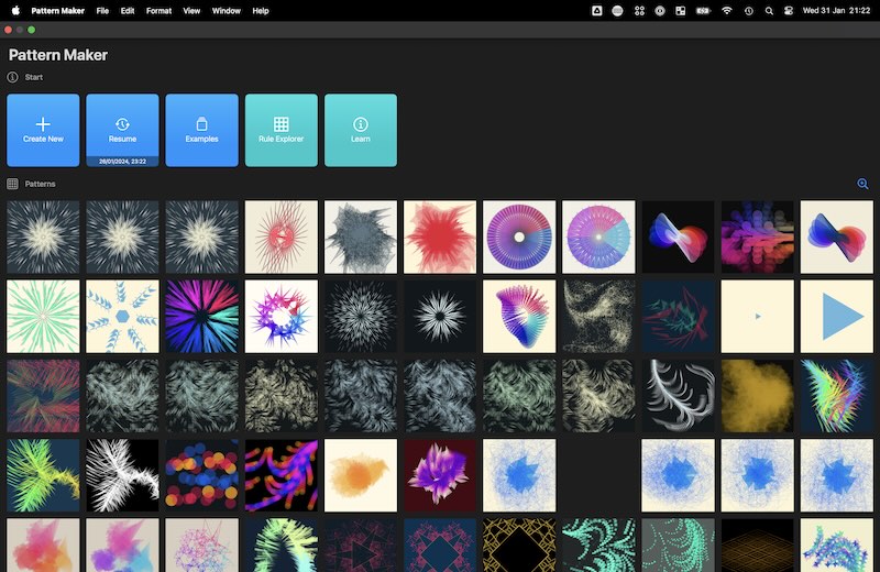 Pattern Maker main view